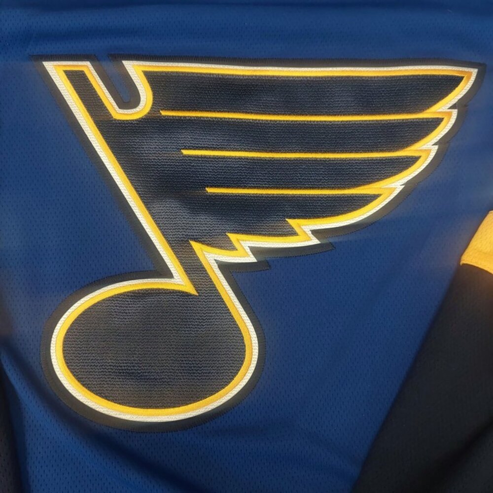 Fanatics Mens Size Small St Louis Blues Breakaway Home NHL Jersey Blue Yellow - Picture 2 of 6